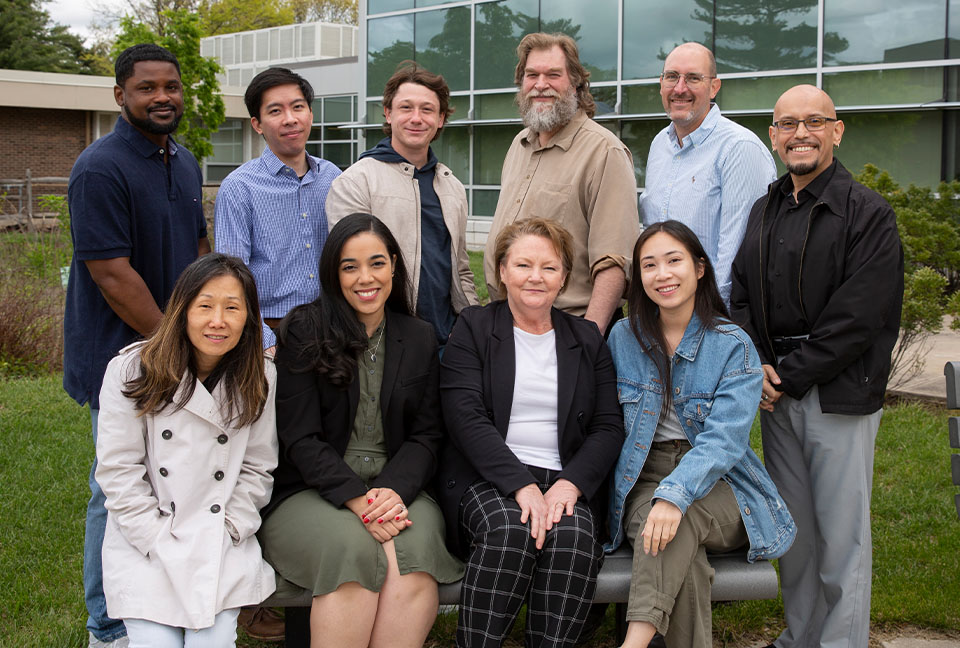 Marketing team members pictured at Middlesex College.